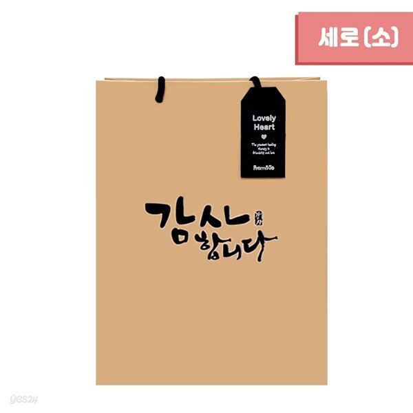 감사 직사각 쇼핑백 (세로/소) 20x28x10 (10매)