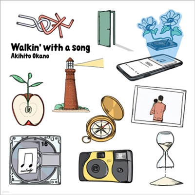 Okano Akihito (ī Ű) - Walkin' With A Song (CD)