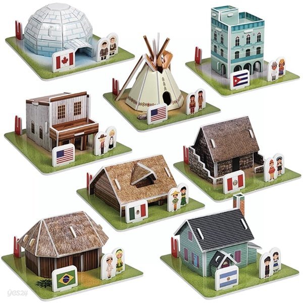 입체퍼즐 세계 전통가옥 시리즈3 아메리카