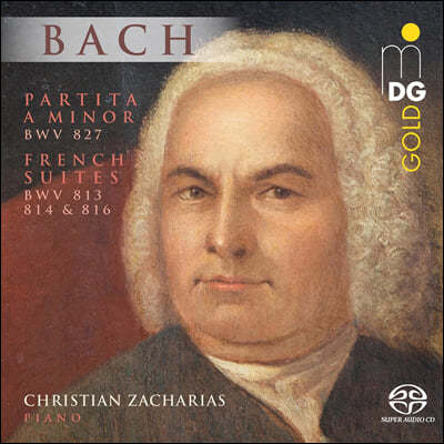 Christian Zacharias : ĸƼŸ 3,   Nos. 2, 3 & 5 (: Partita No. 3 BWV827, French Suites BWV813, 814, 816)