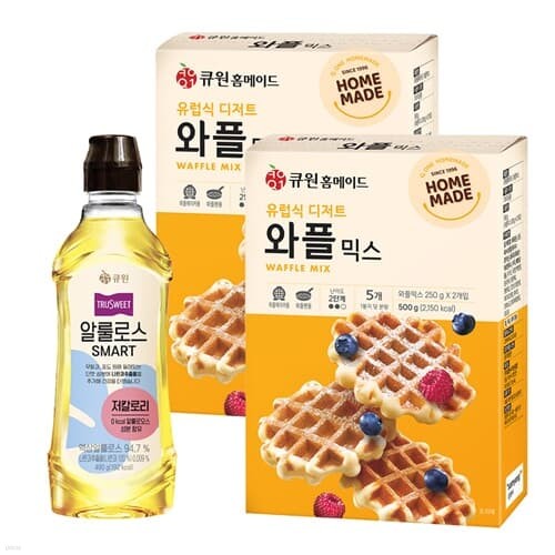 큐원 와플믹스 500g x2개 + 큐원 알룰로스 490g ...