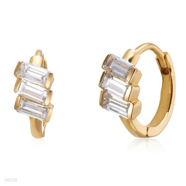 [니지쥬얼리] 14K GOLD 아이스쿼츠 원터치 이어링