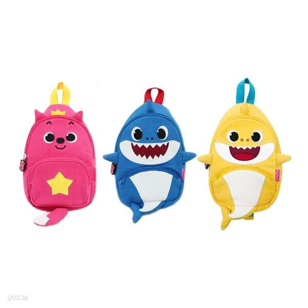 핑크퐁 상어가족 캐릭터 초등학생 키즈 슬링백 핸드폰 가방