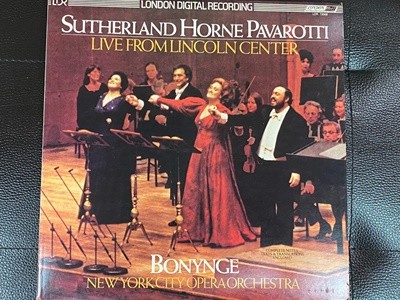 [LP] 파바로티,조안 서덜랜드,마릴린 혼,리차드 보닝 - Pavarotti - Live From Lincoln Center 2Lps [U.S반]