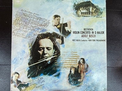 [LP] 아돌프 부슈 - Adolf Busch - Beethoven Concerto in D major Violin and Orchestra LP [지구-라이센스반]