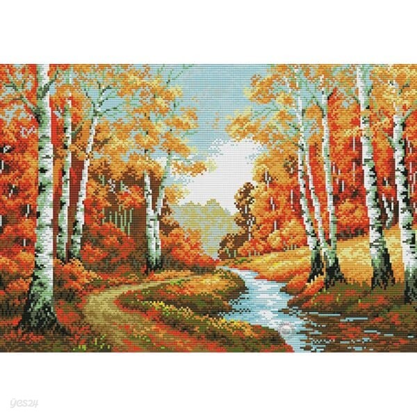가을 풍경 (캔버스) 보석십자수 40x50