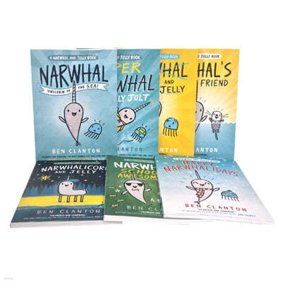외뿔고래와 해파리 원서 페이퍼백 7종 세트 : A Narwhal and Jelly 7 Books Set