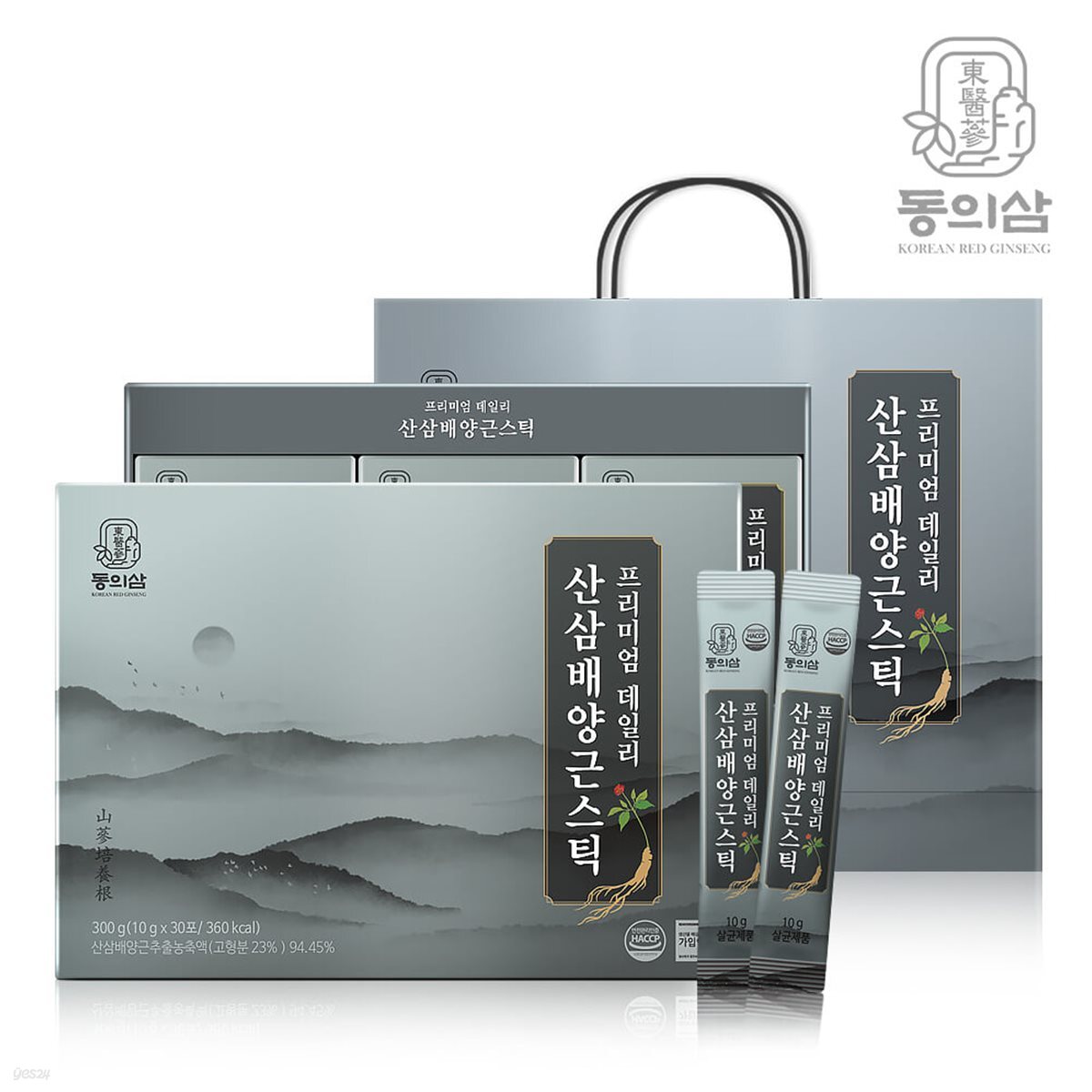 [동의삼] 프리미엄 데일리 산삼배양근스틱 (10g*30포) + 쇼핑백 증정