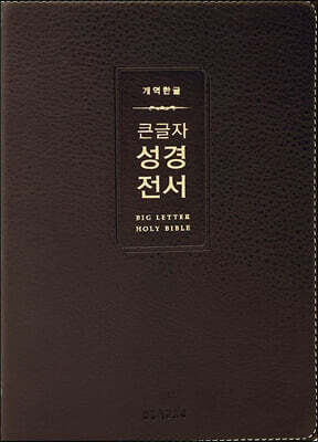 개역한글 큰글자 성경전서 (H72WM/중단본/무지퍼/PU/반달 색인/해설 없음/각주 없음/다크브라운)