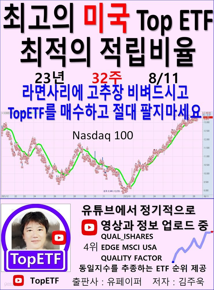 최고의 미국 Top ETF, 최적의 적립비율,23년_32주_08/11