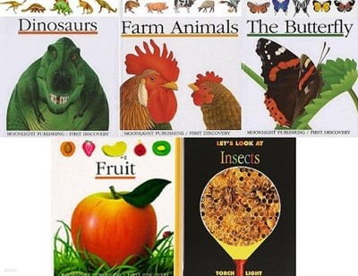 First Discovery Series (Dinosaurs+Farm Animals+The Butterfly+Fruit+Let's Look at Insects) (Hardcover) (Spiral-bound) [전5권]