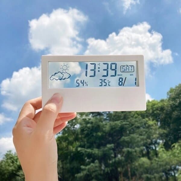 ★클리어런스★[예스24배송] 디지털 투명 습도온도 탁상 시계