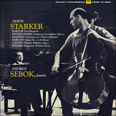 Janos Starker — Janos Starker 야노스 슈타커 첼로 연주집 (Bartok / Mendelssohn / Martinu / Debussy / Chopin / Wiener) 앨범 커버