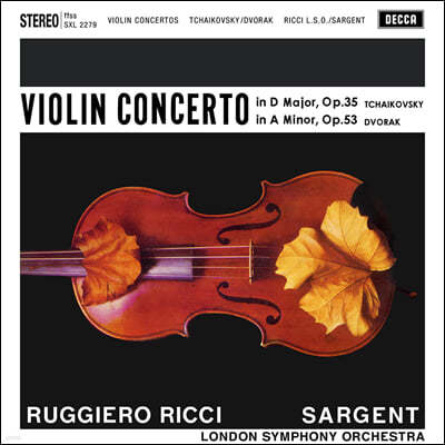 Ruggiero Ricci 차이코프스키 / 드보르작: 바이올린 협주곡 (Tchaikovsky / Dvorak: Violin concerto) [2LP]