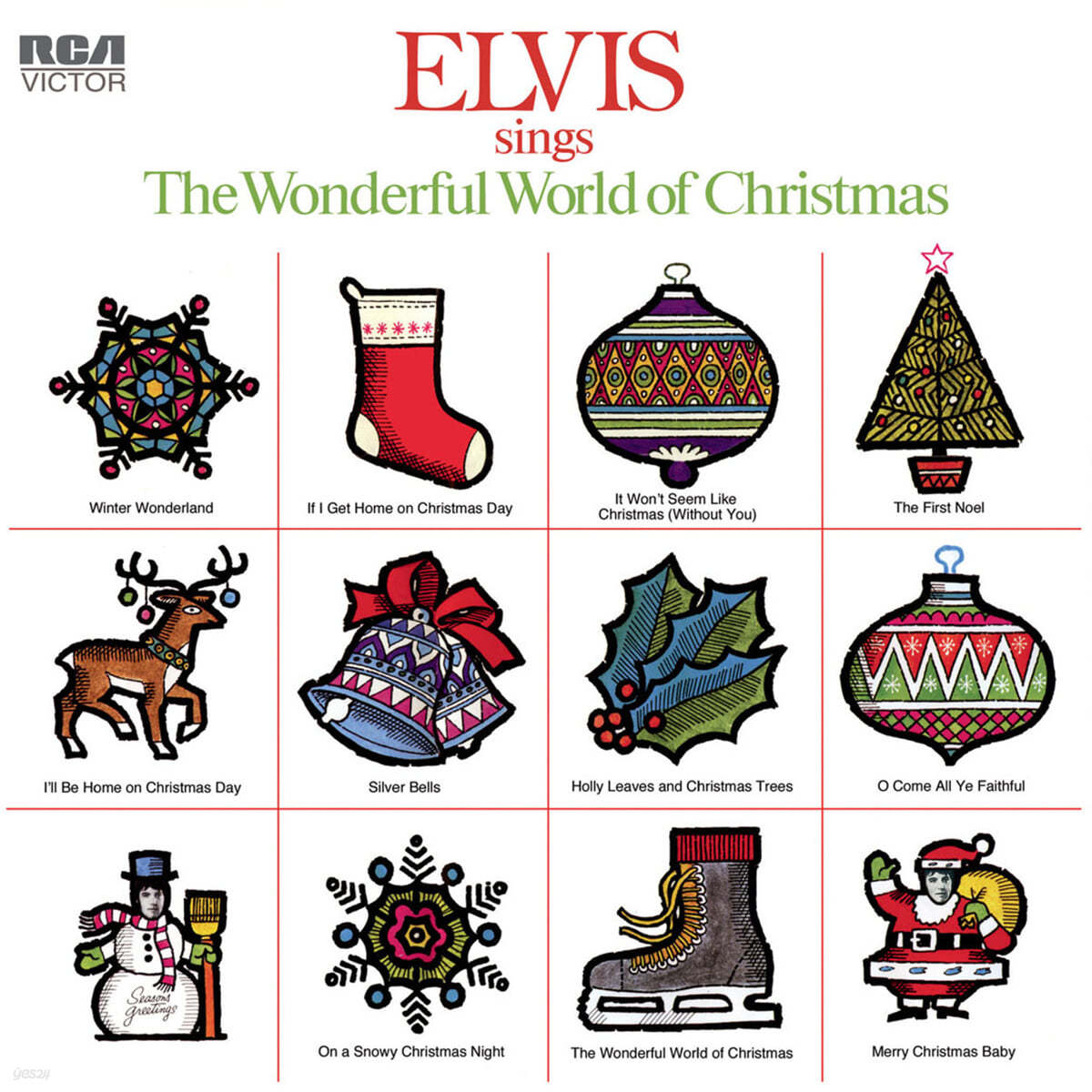 Elvis Presley (엘비스 프레슬리) - Elvis Sings The Wonderful World of Christmas [LP]