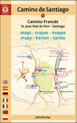 Camino de Santiago Maps (Camino Francés): St. Jean Pied de Port - Santiago de Compostela