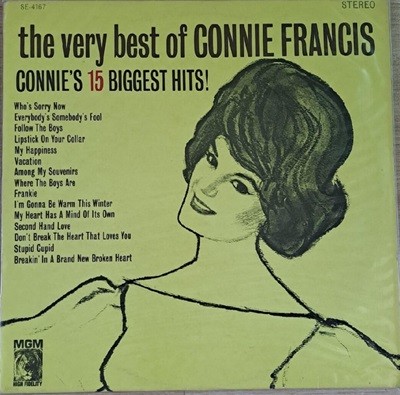 The Very Best Of Connie Francis - Connie`s 15 Biggest Hits--LP