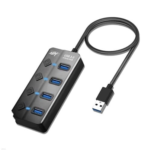엠비에프 USB 3.0 A  4포트 블랙 무전원 어댑터...
