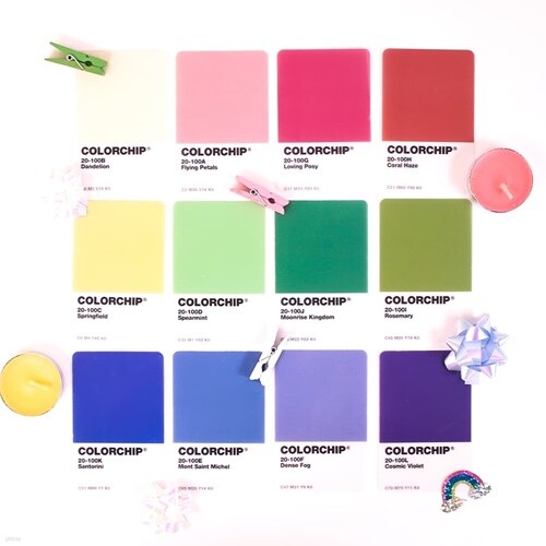 [예스24배송] 컬러칩 책갈피 북마크 12color [CO...