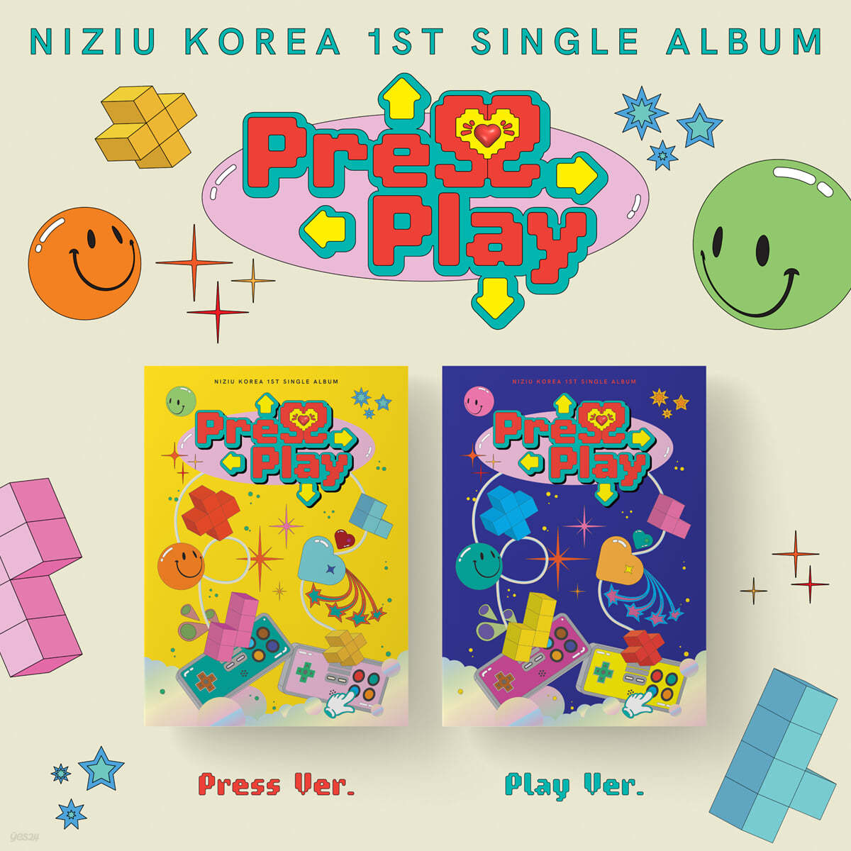 NiziU (니쥬) - KOREA 1st Single Album : Press Play [2종 중 1종 랜덤 발송]