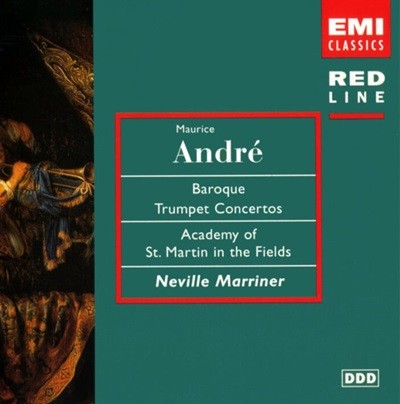 모리스 안드레 (Maurice Andre) : Baroque Trumpet Concertos -  마리너 (Neville Marriner)(유럽발매)