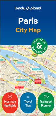 Lonely Planet Paris City Map