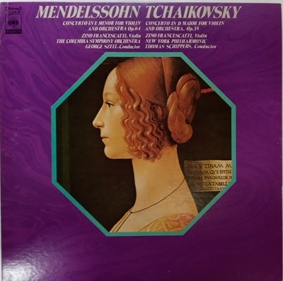 LP(수입) 멘델스존, 차이코프스키: 바이올린 협주곡 - 지노 프란체스카티/조지 쉘/토마스 쉬퍼스