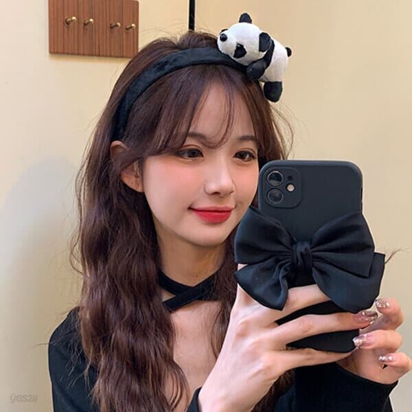 알리카 깜찍한 팬더 헤어밴드 머리띠 우정템 커플템 - 예스24