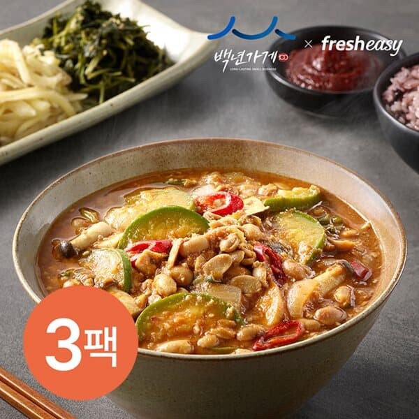 [3팩 구성] 운채 청국장찌개 (500g)