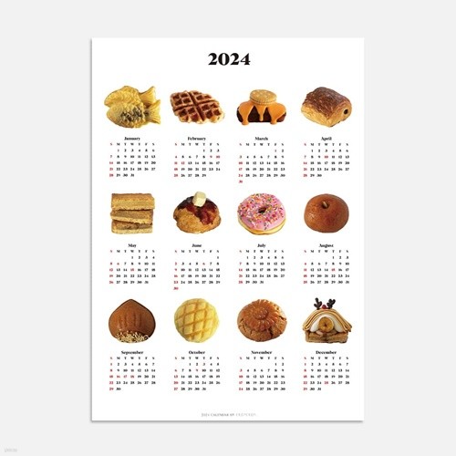 2024޷, Bread Calendar Poster A2