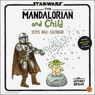 Mandalorian and Child 2025 Wall Calendar