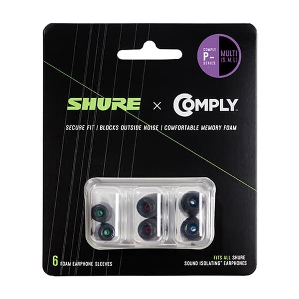 SHURE 슈어 EACYPF-6KIT 슈어 이어폰 전용 컴플라이 폼팁 P-100 P100 3쌍