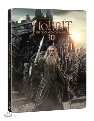 호빗 : 스마우그의 폐허 (2D+3D) (4Disc 스틸북 한정판) : 블루레이