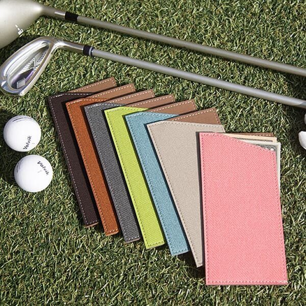 골프 지갑 비건레더 헤링본 양면 단면 월렛 카드 선물용 각인 가죽 심플한 선물 내기용
