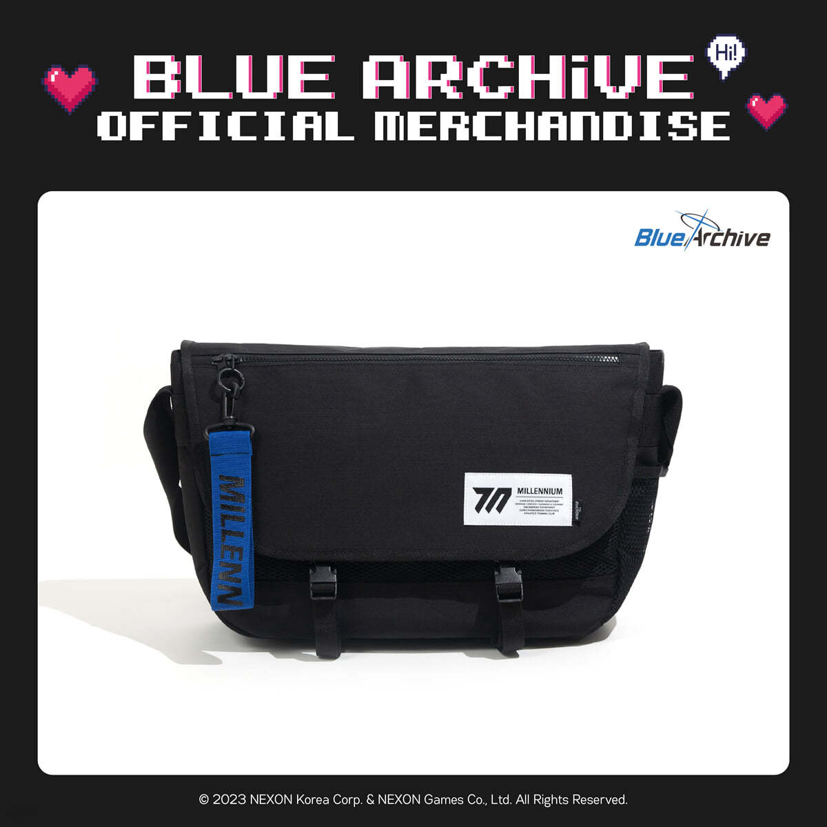 ブルーアーカイブ 韓国限定 メッセンジャーバッグ ブルーアーカイブ メッセンジャーバッグ 黒 韓国限定 ≡新品