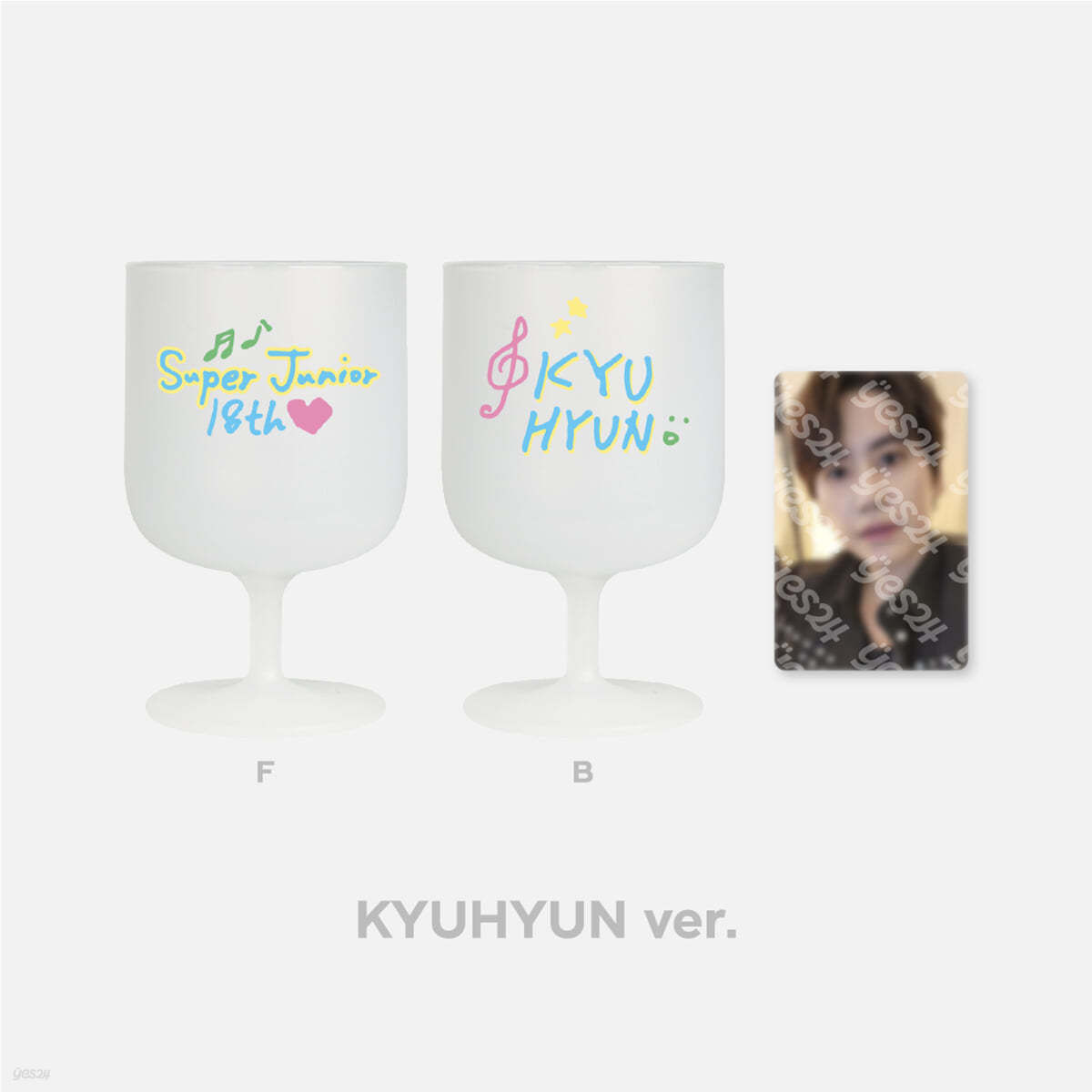 [SUPER JUNIOR 18th Anniversary] 18주년 DIY 와인컵 &amp; 포토카드 SET [규현 ver.]