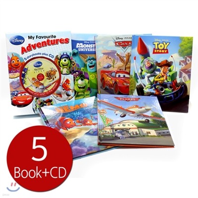 2014 New Disney My Favorite Adventures 5 Stroybooks + CD