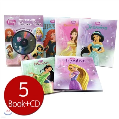 2014 New Disney My Favorite Princess Tales 5 Stroybooks + CD