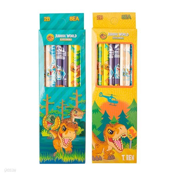 쥬라기월드 8본 연필(2B)