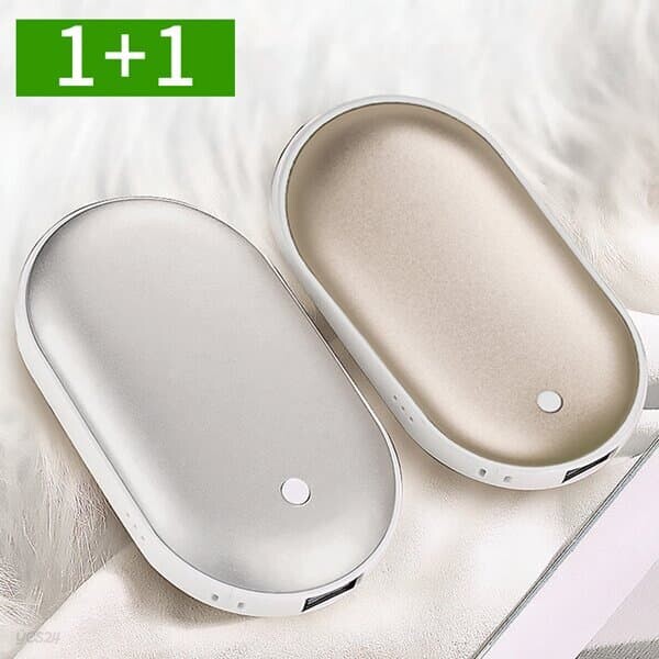 1+1 휴대용 미니충전식 손난로 보조배터리 USB 핫팩 5200mAh OHW-X2