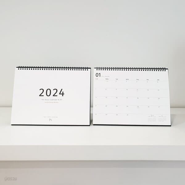 [랑캣몰] 모뉴 2024 더베이직 캘린더 XL (더블 캘린더)