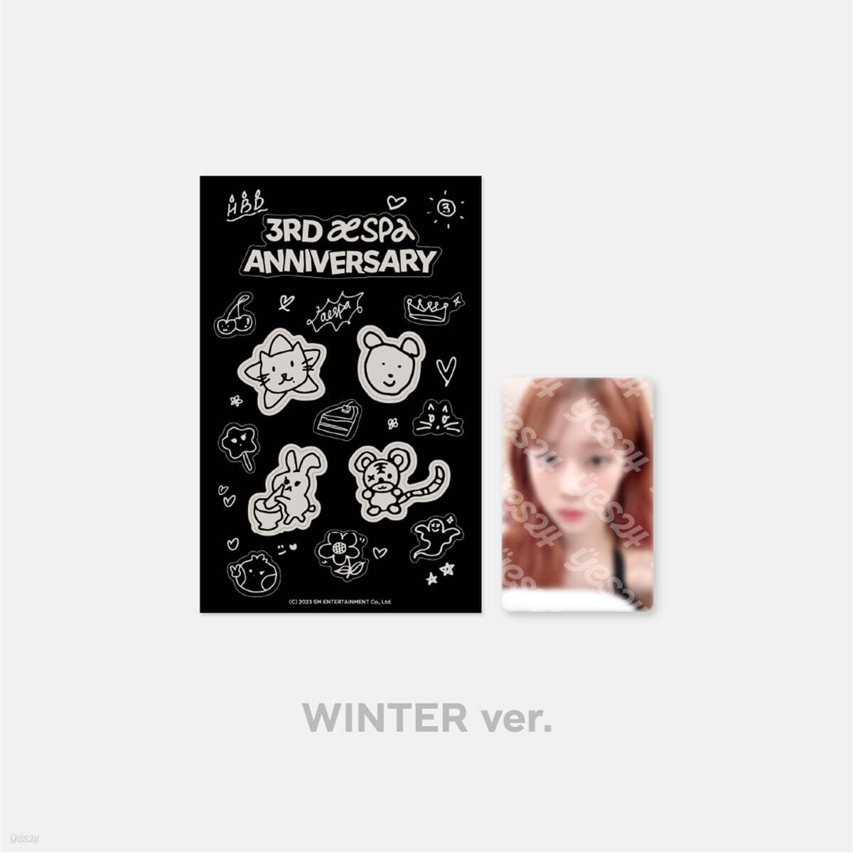 [aespa 3rd Anniversary] 3주년 야광 스티커 & 포토카드 SET [윈터 ver.]