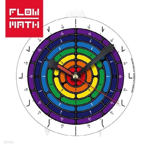 플로우수학교구- 분수시계 만들기 : 분수 스티커 놀이 (1인용)