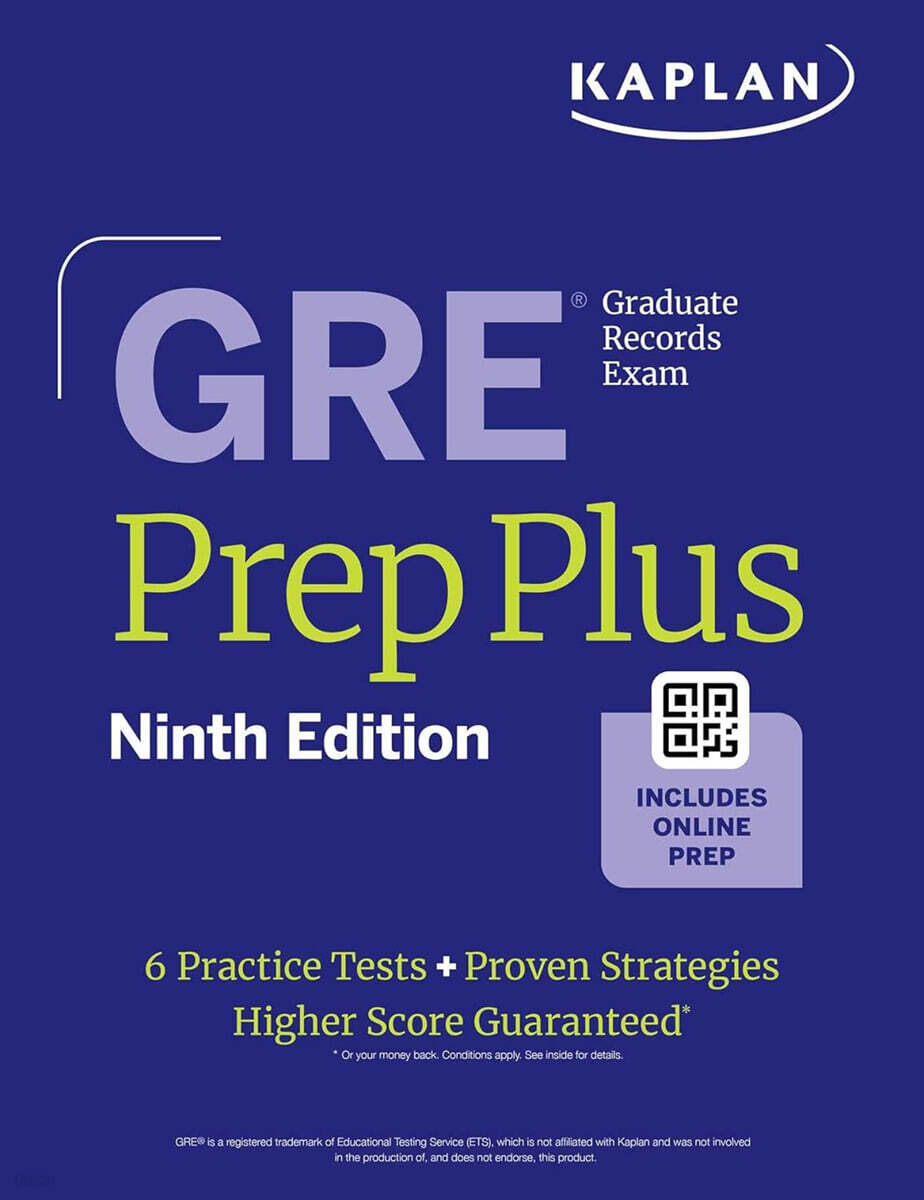 GRE Prep Plus, 9/E: Raise Your Score with Kaplan Expert Advice | Includes Online Resources Like Live Classes, Quiz Generator, Practice Tests, and More