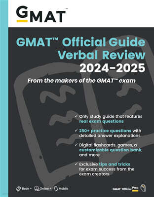 GMAT Official Guide Verbal Review 2024-2025: Book + Online Question Bank