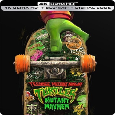 Teenage Mutant Ninja Turtles: Mutant Mayhem (Ʋ: Ʈ ҵ) (Steelbook)(4K Ultra HD+Blu-ray)(ѱ۹ڸ)