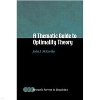 A Thematic Guide to Optimality Theory (Paperback) 
