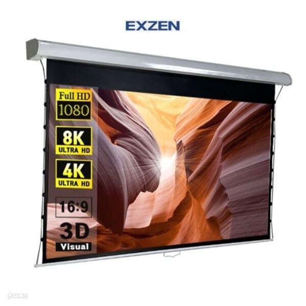 엑스젠 120인치 탭텐션 전동스크린 EXZEN EV-SPR120W