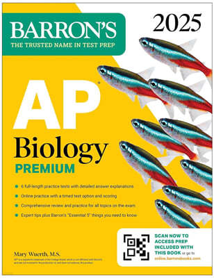 AP Biology Premium, 2025: 6 Practice Tests + Comprehensive Review + Online Practice