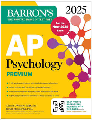 AP Psychology Premium, 2025: Prep Book for the New 2025 Exam with 3 Practice Tests + Comprehensive Review + Online Practice